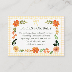D'accompagnement Carte de supplément de Baby Shower Marigold Gingha