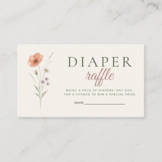 D'accompagnement Carte de tirage au sort de couche Baby in Bloom à