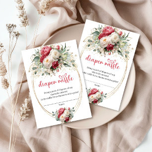 D'accompagnement Carte de tirage au sort de couche chic burgundy bl