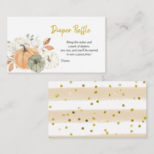 D'accompagnement Carte de tirage au sort de couche florale citrouil