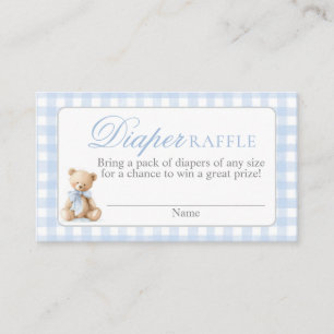 D'accompagnement Carte de tirage au sort de couche pour bébé ours à