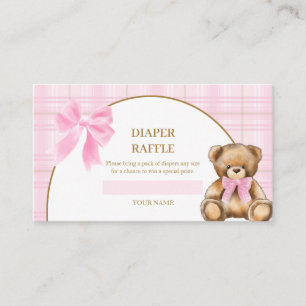 D'accompagnement Carte de tirage au sort de couche Préppy Teddy Bea
