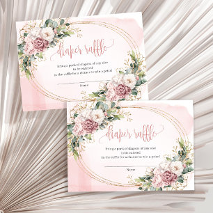 D'accompagnement Carte de tirage au sort pour Baby Shower Rose Gold