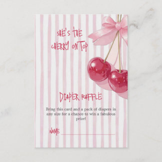 D'accompagnement Carte de tombola de couche Rose Cerise Rouge Baby 