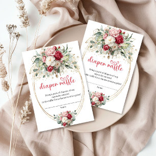 D'accompagnement Carte de tombola de couches avec accent doré et te