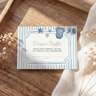 D'accompagnement Carte de tombola de couches Blue Jean