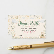 Carte de tombola de couches Blue Skies & Butterfli