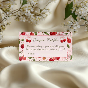D'accompagnement Carte de tombola de couches - Cherry Sweet