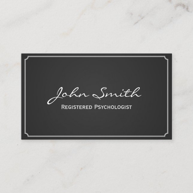 D'accompagnement Carte de visite de psychologue inscrit à cadre sim (Devant)