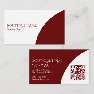 D'accompagnement Carte de visite QR Code Colorblock Boutique Rouge 