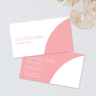 D'accompagnement Carte de visite rose Simple Colorblock Boutique