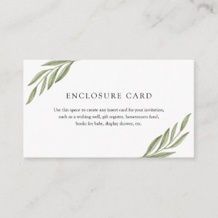 D'accompagnement Carte d'encart de branches de verdure