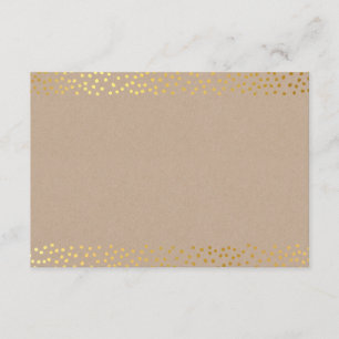 D'accompagnement CARTE D'ENCOMBREMENT or rustique mini confetti kra