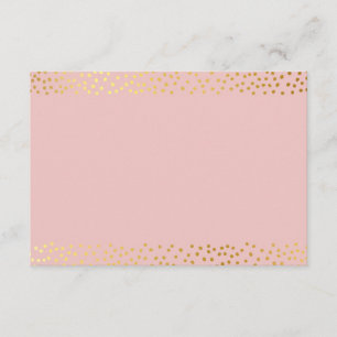 D'accompagnement CARTE D'ENCOMBREMENT or rustique mini confetti ros