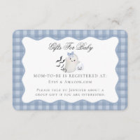 Carte d'enregistrement Blue Pastel Little Boom Gho