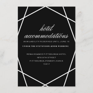 D'accompagnement Carte d'hôtel géométrique moderne