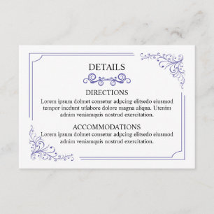 D'accompagnement Carte d'information de mariage