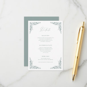 D'accompagnement Carte d'information de mariage avec détails de sau