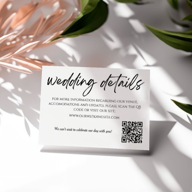 D'accompagnement Carte d'information de mariage avec QR Code (Créateur téléchargé)