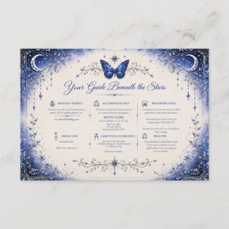 D'accompagnement Carte d'information de mariage Celestial Sapphire
