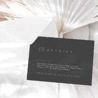 Carte d'information de mariage en Gris Poussiéreux
