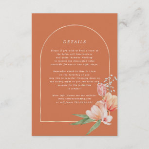 D'accompagnement carte d'information de mariage floral de jardin d'