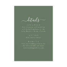 Carte d'information de mariage minimal élégant