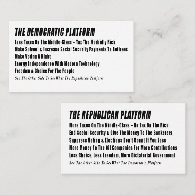 D'accompagnement Carte d'information de vote (Devant / Derrière)