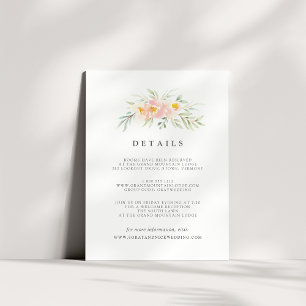 D'accompagnement Carte d'information d'invité Airy Floral