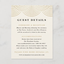 D'accompagnement Carte d'information pour invités avec guirlandes d