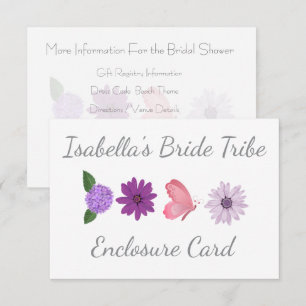 D'accompagnement Carte d'information pour la tribu de la mariée Flo