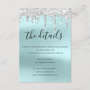 D'accompagnement Carte d'information sur les détails du mariage