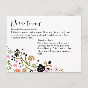 D'accompagnement Carte d'information sur les directions florales Pr