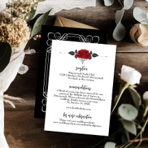 Carte d'informations sur le Mariage romantique Ros