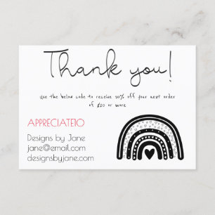D'accompagnement Carte d'insertion Black Rainbow Coupon pour petite