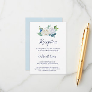 D'accompagnement Carte d'insertion classique Fleurs blanches