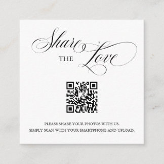 D'accompagnement Carte d'insertion de code QR 'Wedding Share The Lo