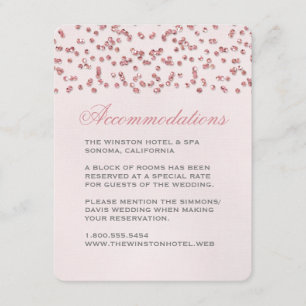 D'accompagnement Carte d'insertion de Confetti Mariage de look Part