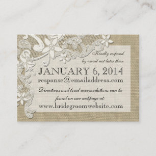 D'accompagnement Carte d'insertion de dentelle de style vintage