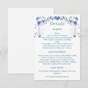 D'accompagnement Carte d'insertion de détails de mariage à l'aquare