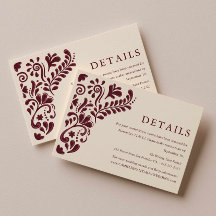 Carte d'insertion de détails de mariage mexicain e