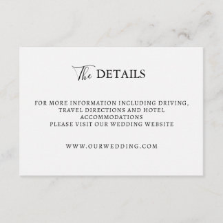 D'accompagnement Carte d'insertion de mariage minimal blanc