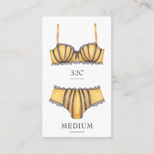 D'accompagnement Carte d'insertion de taille de lingerie jaune