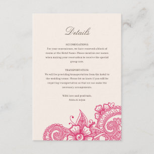 D'accompagnement Carte d'insertion d'informations sur le Mariage Mo