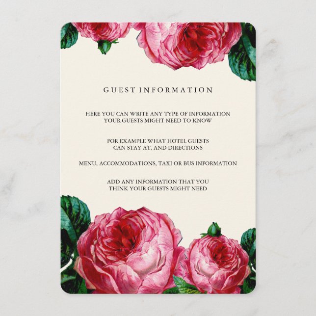 D'ACCOMPAGNEMENT CARTE D'INSERTION DU MARIAGE DE DÉCOUPAGE FLORALE  (Devant)