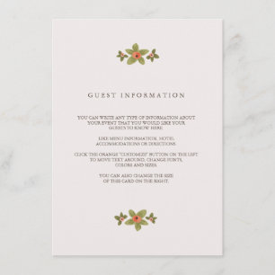D'accompagnement Carte d'insertion du Mariage Spring Buds