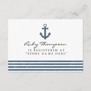 D'accompagnement Carte d'insertion du registre des Baby showers nau
