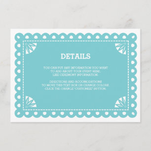 D'accompagnement Carte d'insertion Papier Picado - Bleu