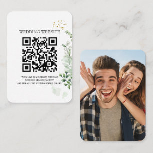 D'accompagnement Carte d'invitation avec QR Code et photo de verdur