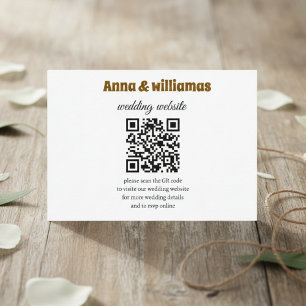 D'accompagnement Carte d'invitation avec QR Code pour site web de m